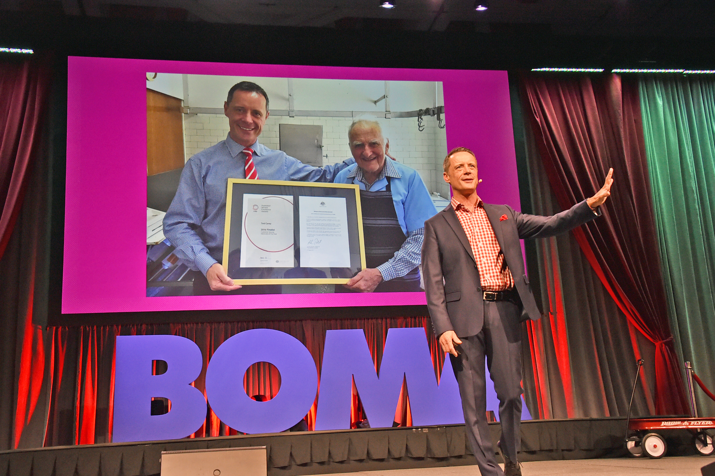 Peter Merrett speaks at the 2019 BOMA Conference